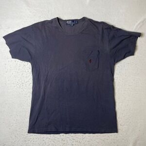 Polo Ralph Lauren Pocket T-Shirt Mens Medium Navy Blue Short Sleeve Cotton
